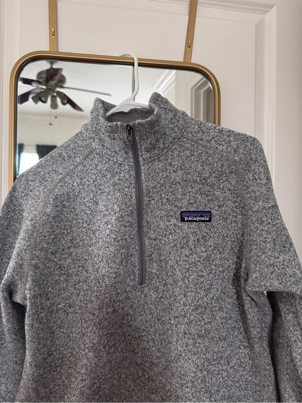 Patagonia Heather Gray Better Sweater Quarter-Zip Pullover Fleece - Picture 2 of 5